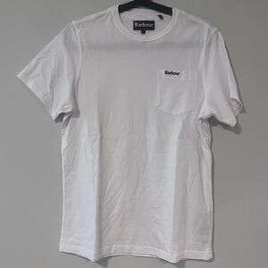 Barbour White Short Sleeve Pocket Tee